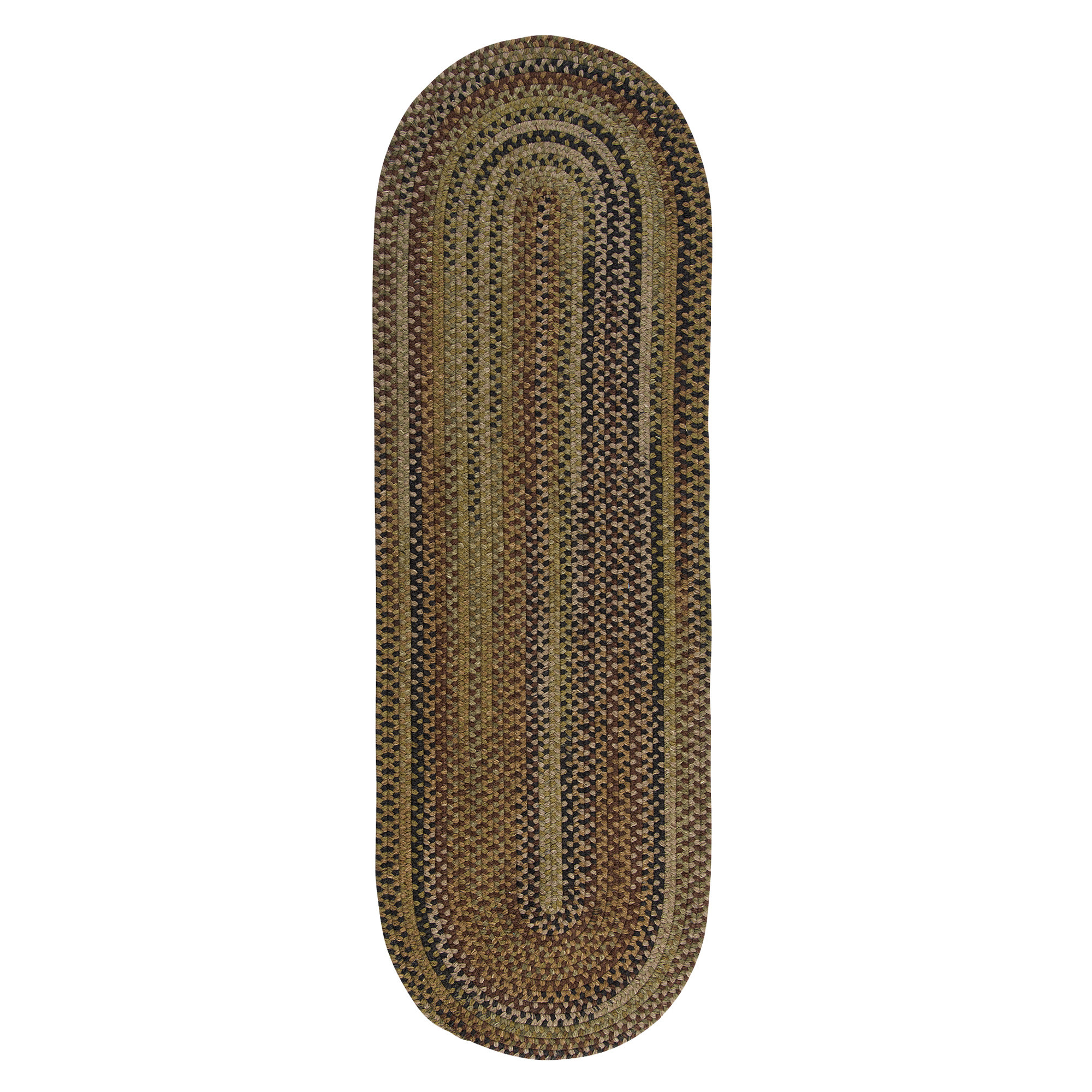August Grove Vada Hand Braided Wool Green Area Rug Wayfair