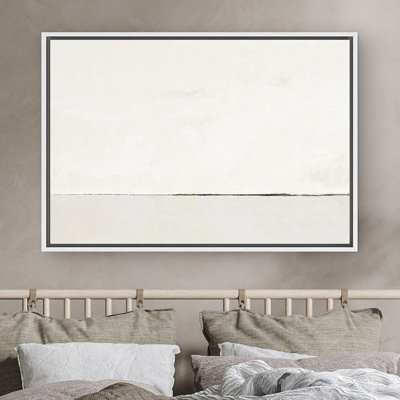 Contemporary Simple & Minimal Neutral Modern Pictures Home Decor - Framed Canvas Print Wall Art Work