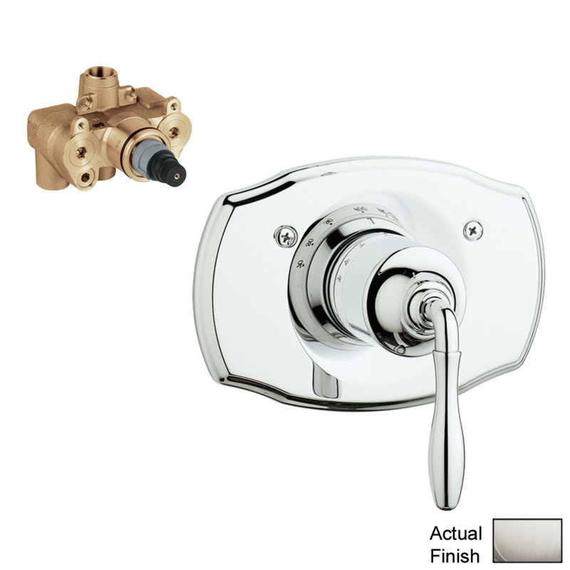 Grohe Seabury K19614 34124r 000 Tub And Shower Valve Kit In Chrome Faucets Wayfair