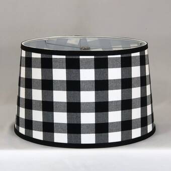 black and white buffalo check lampshade