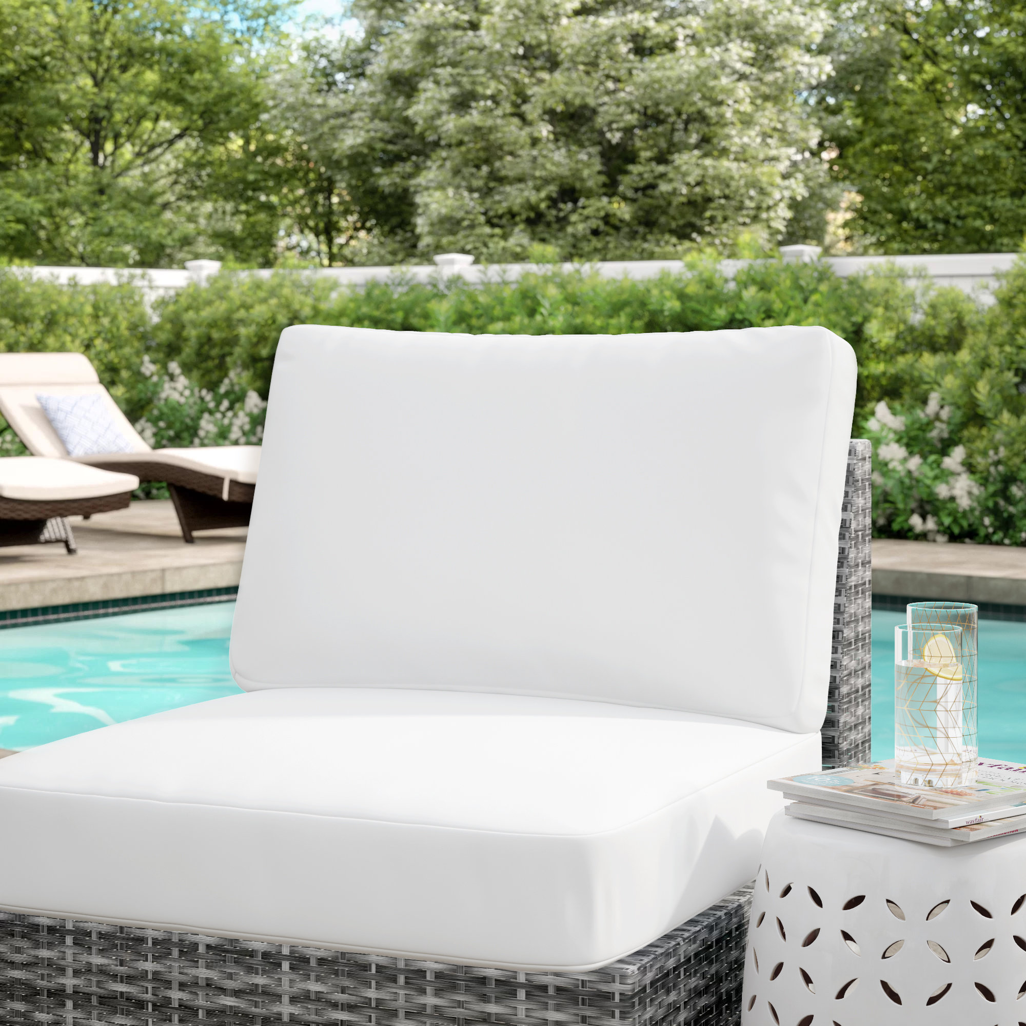 wayfair patio lounge chair cushions