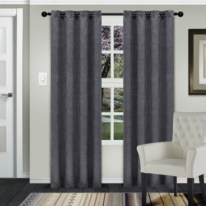 Orren Ellis Blakeley Geometric Blackout Thermal Grommet Curtain