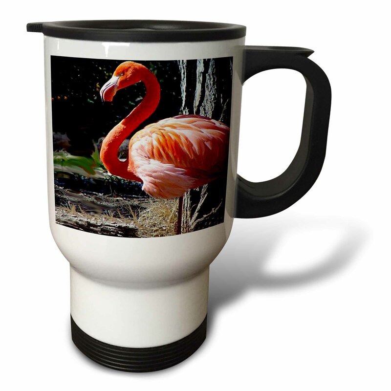 3dRose Flamingo Travel Mug | Wayfair