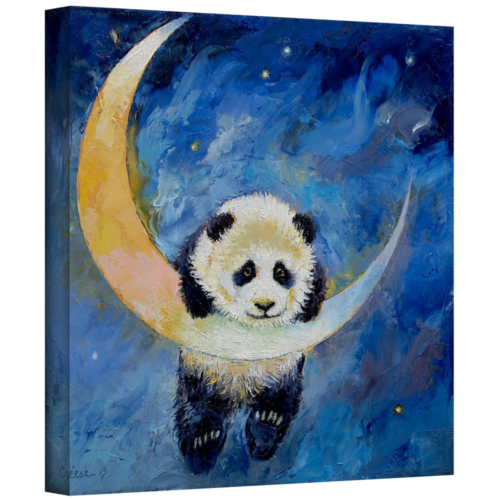 22 by 22-Inch ArtWall Little Panda Unwrapped Canvas Art by Michael Creese