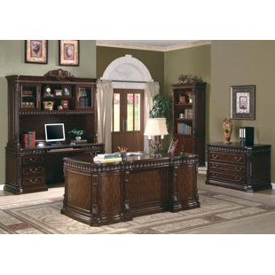 Go to store & view more images Astoria Grand Rosier 4 Piece Desk Office Suite