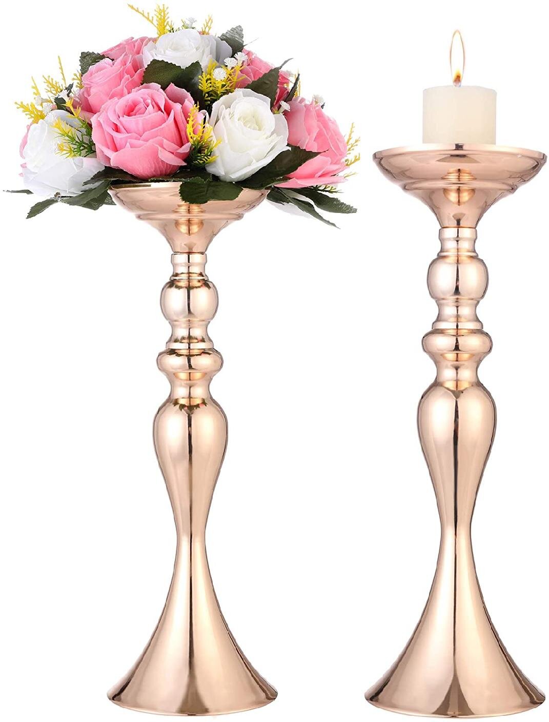 1pcs 2pcs Vase Centerpiece Stands Metal Wedding Flower Table Decor Candle Holder 