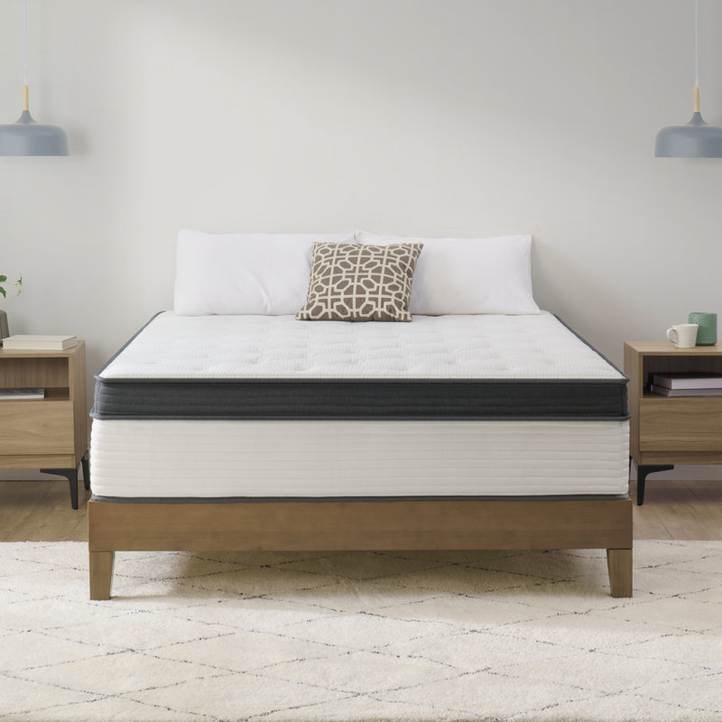 Wayfair Sleep 14" Plush Cooling Gel Hybrid Mattress Mattress Size: King, Pattern: Solid