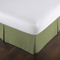 sage green bed skirt queen