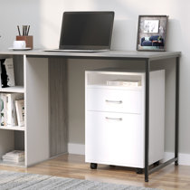 Size Leisure Zone White Wood Filing Cabinet H 66 x D 35 x 38 cm 3 Drawers Office File Storage Unit Cabinet for Office Bedroom Living room 