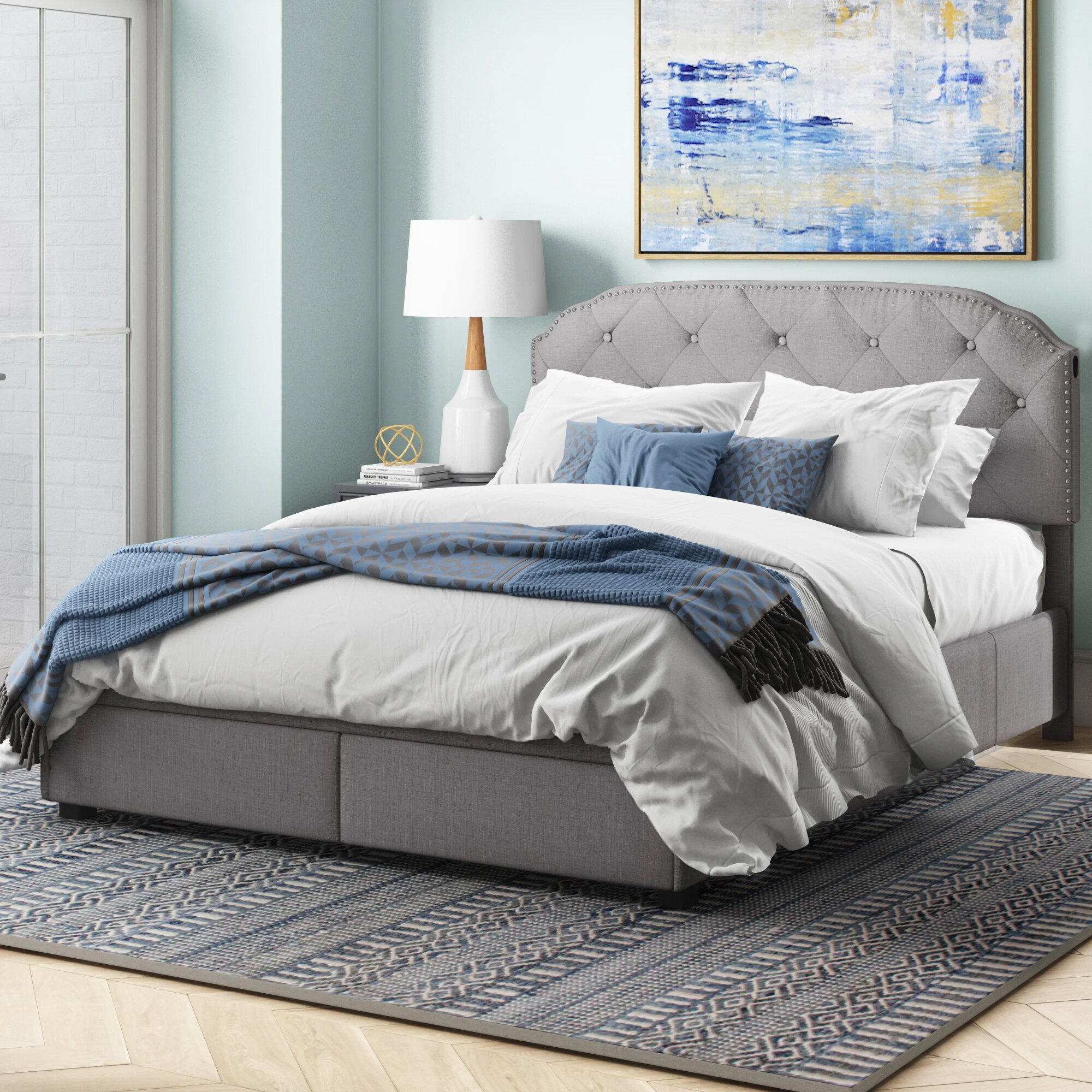 PRI Upholstered Storage Bed & Reviews Wayfair