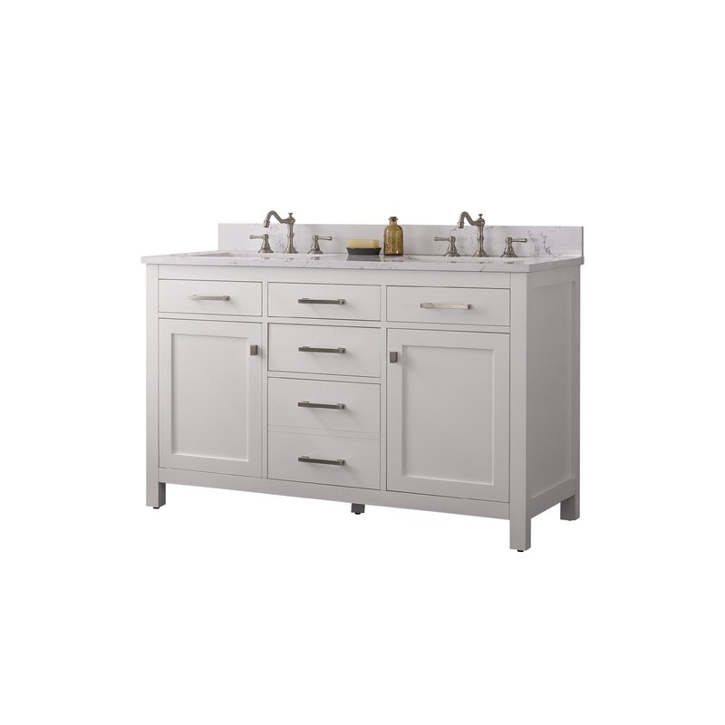 Sterling Rivers Atencio 54" Double Bathroom Vanity Set & Reviews | Perigold