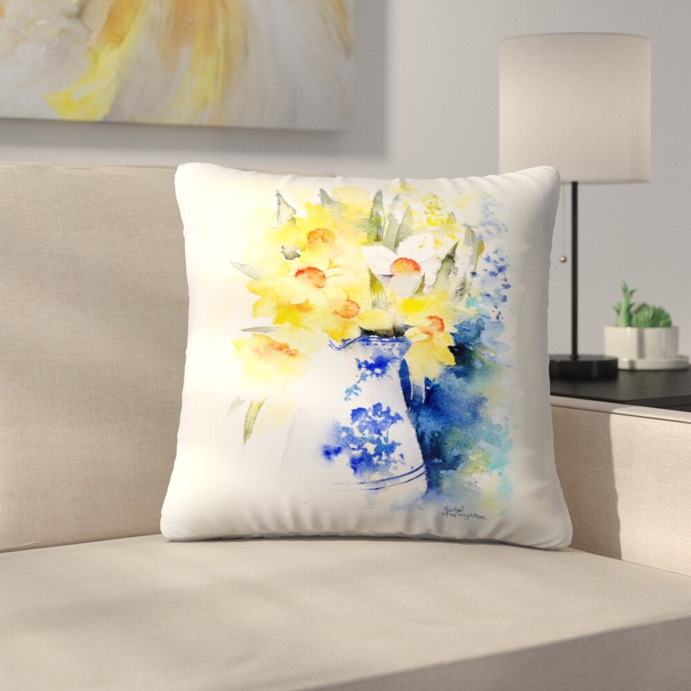 blue and white sofa pillows