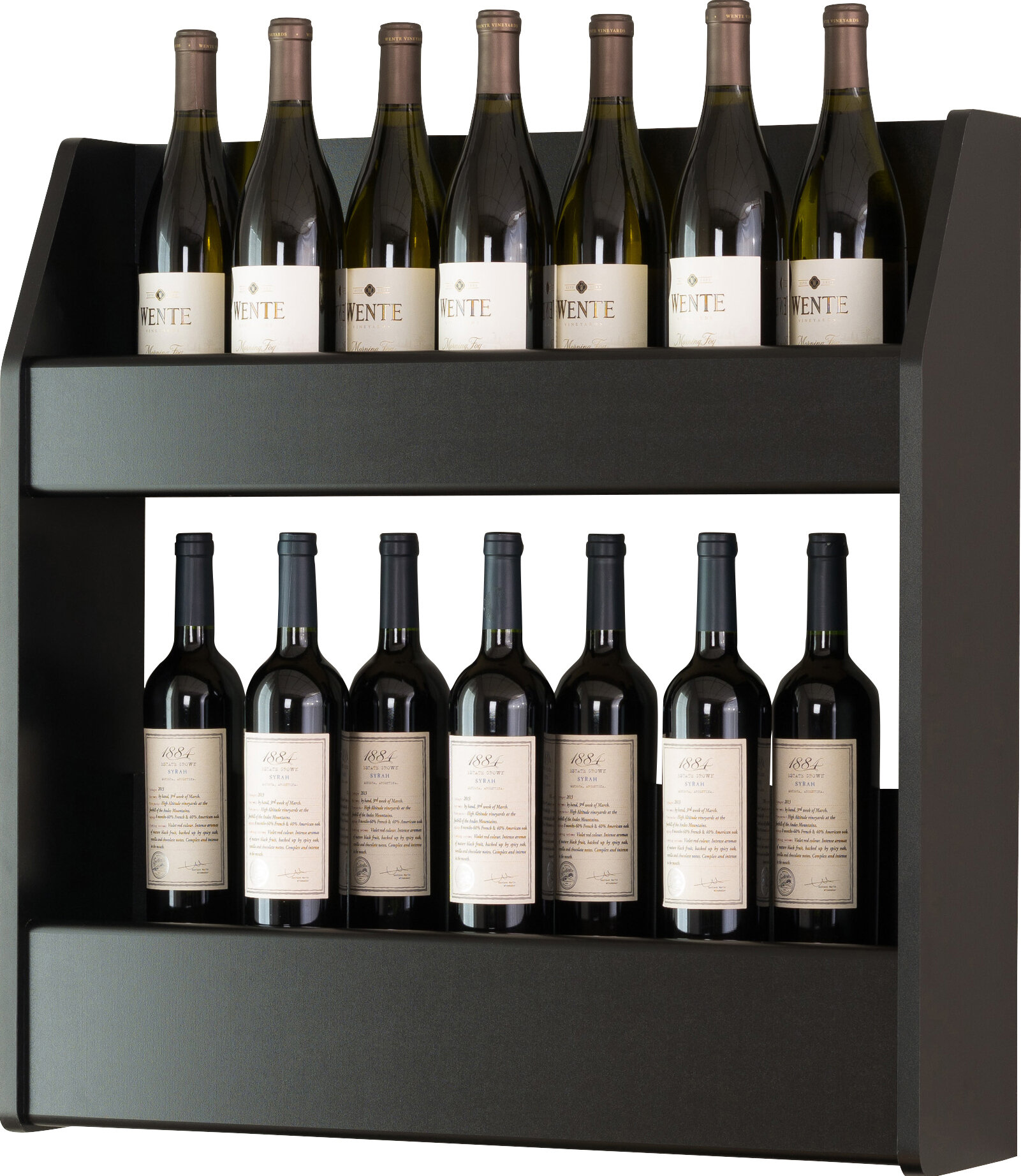 Kinard 24 Bottle Wall Mounted Wine Bottle Glass Rack Reviews