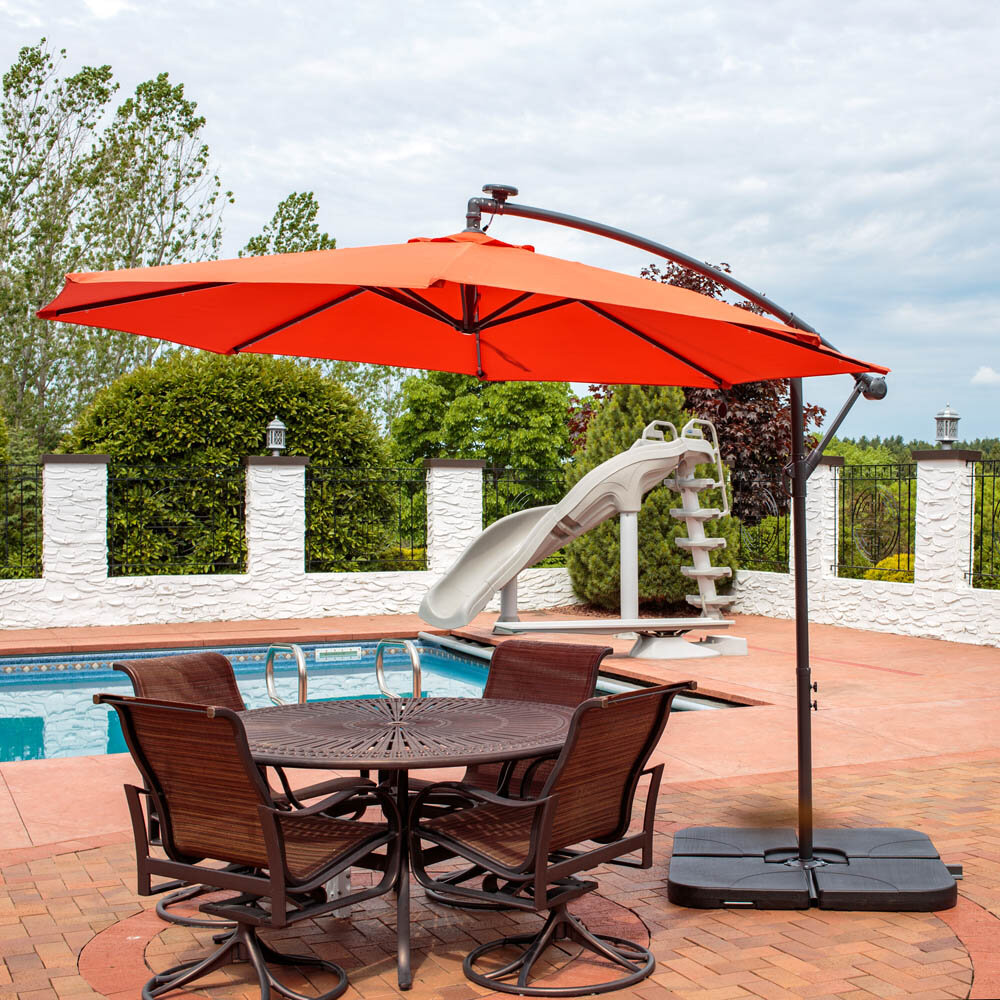 Lighted Orange Patio Umbrellas You Ll Love In 2020 Wayfair