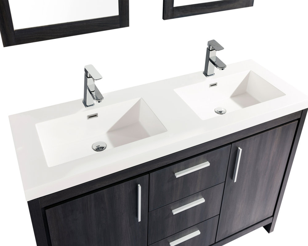 Bathroom Sinks Miami mtdvanities miami 59" double sink modern bathroom vanity set with Bathroom Sinks Miami mtdvanities miami 59" double sink modern bathroom vanity set with