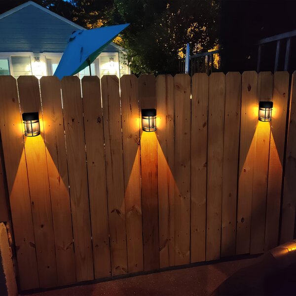 4 X LED SOLAR POWER GARDEN FENCE LIGHTS WALL LIGHT PATIO OUTDOOR SECURITY LAMPS