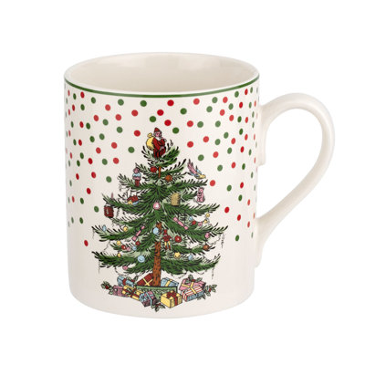 Spode Christmas Tree Polka Dot Mug 16Oz