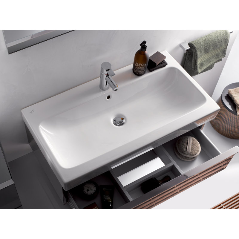 Bissonnet Icon Ceramic Rectangular Vessel Bathroom Sink With Overflow Wayfair