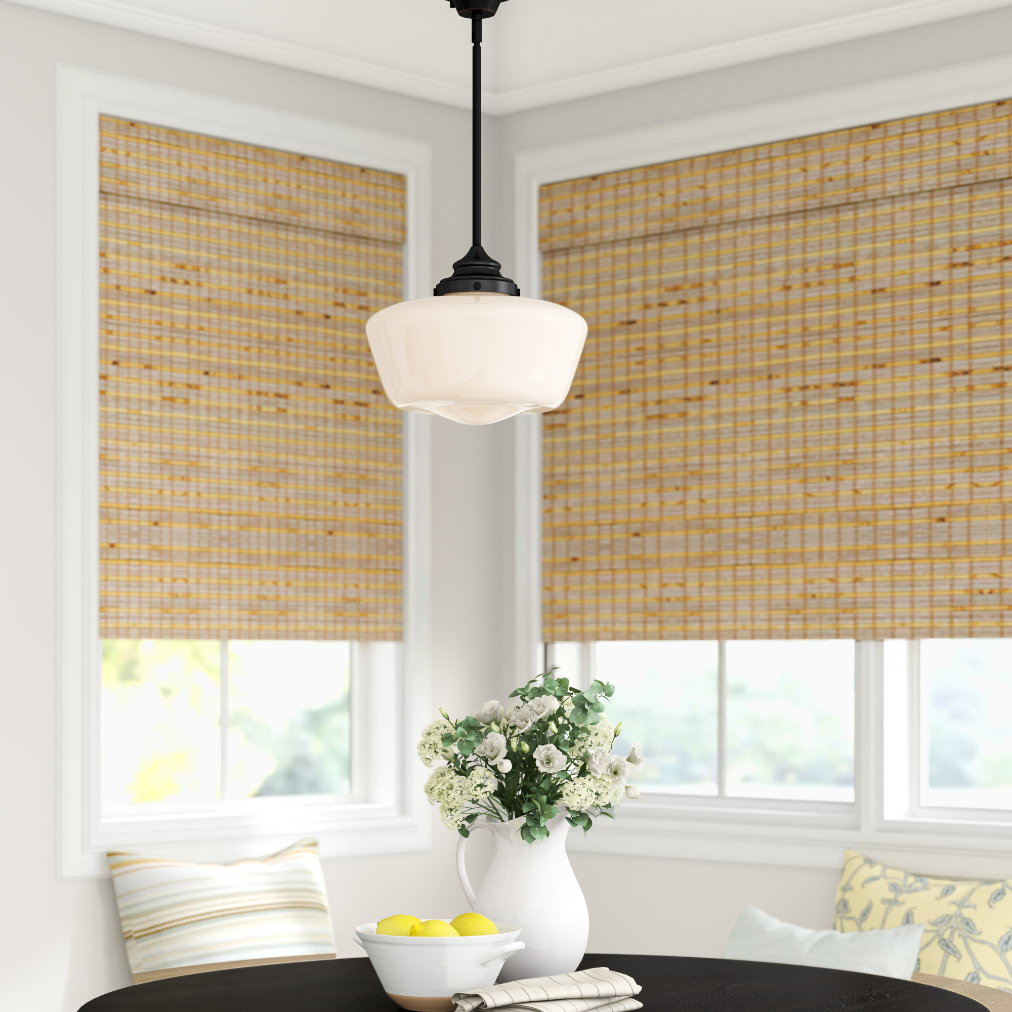 Three Posts Katsikis 1 Light Single Schoolhouse Pendant Reviews Wayfair Light Single Schoolhouse Pendant