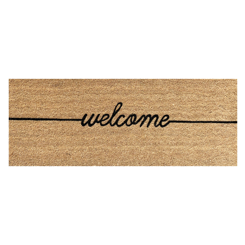 Canora Grey Kristi Welcome 48 In X 18 In Non Slip Outdoor Door Mat Reviews Wayfair