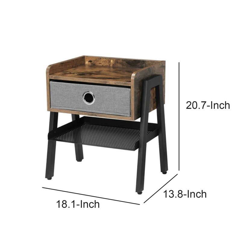 Williston Forge Waddell Wooden Nightstand Reviews Wayfair