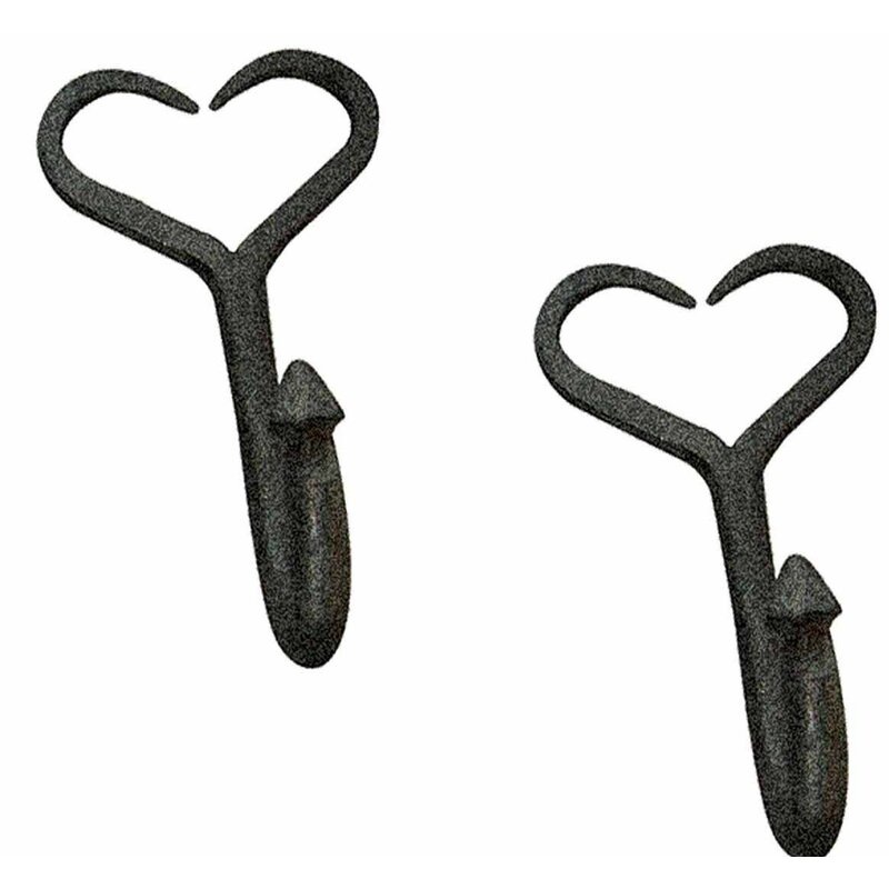 wrought iron heart hooks