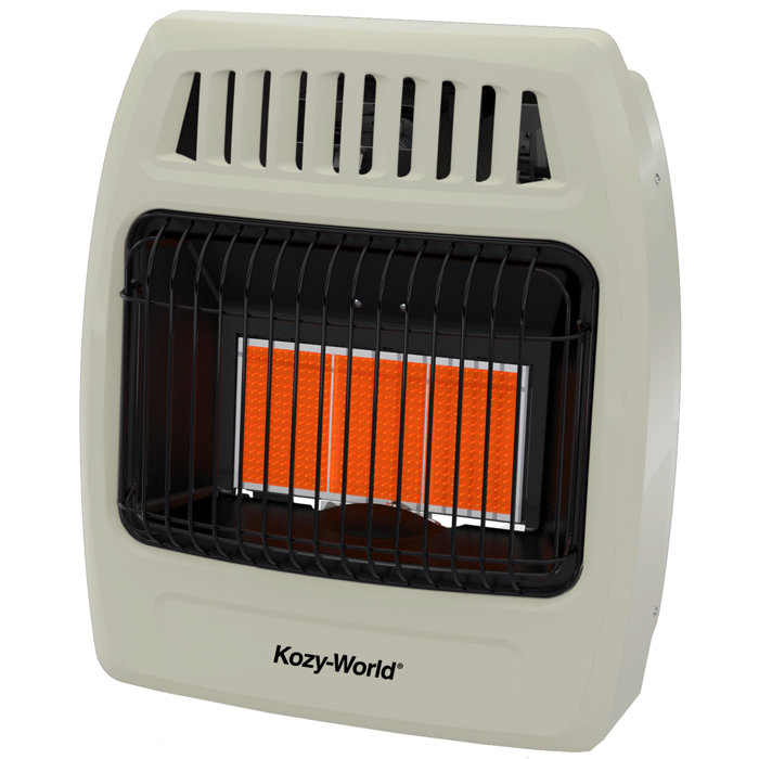 Kozy World 18 000 Btu Natural Gas Infrared Wall Mounted Heater Kozy World 18 000 Btu Natural Gas Infrared Wall Mounted Heater