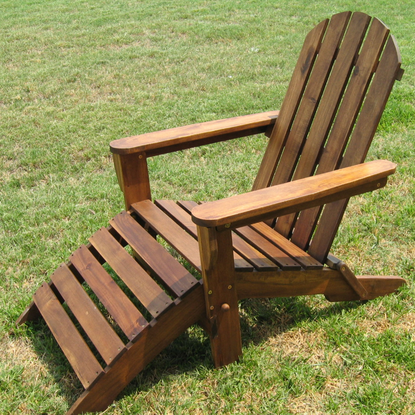 International Caravan Adirondack Chair with Ottoman & Reviews | Wayfair