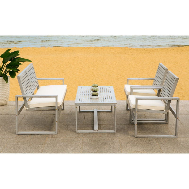 Beachcrest Home Evenson 4 Piece Sofa Seating Group With Cushions