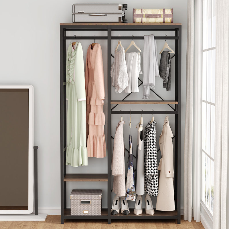 17 Stories Servin 47 24 W Free Standing Clothes Garment Rack