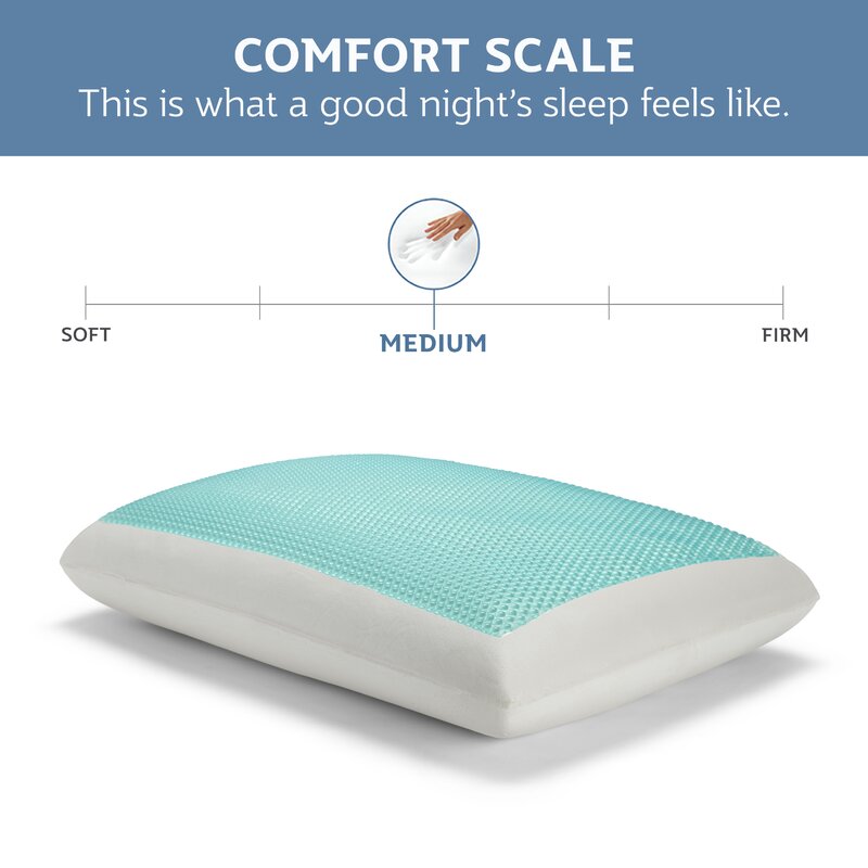 cool sleep gel memory foam pillow