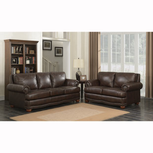 Wakerobin 2 Piece Leather Living Room Set by Canora Grey