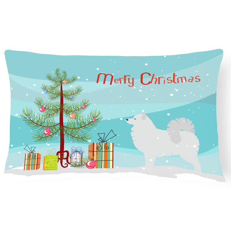 The Holiday Aisle Samoyed Indoor Outdoor Lumbar Pillow Wayfair