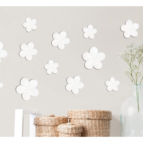 Harriet Bee 12 Piece Contemporary Flock Of Flowers 3d Wall Decor