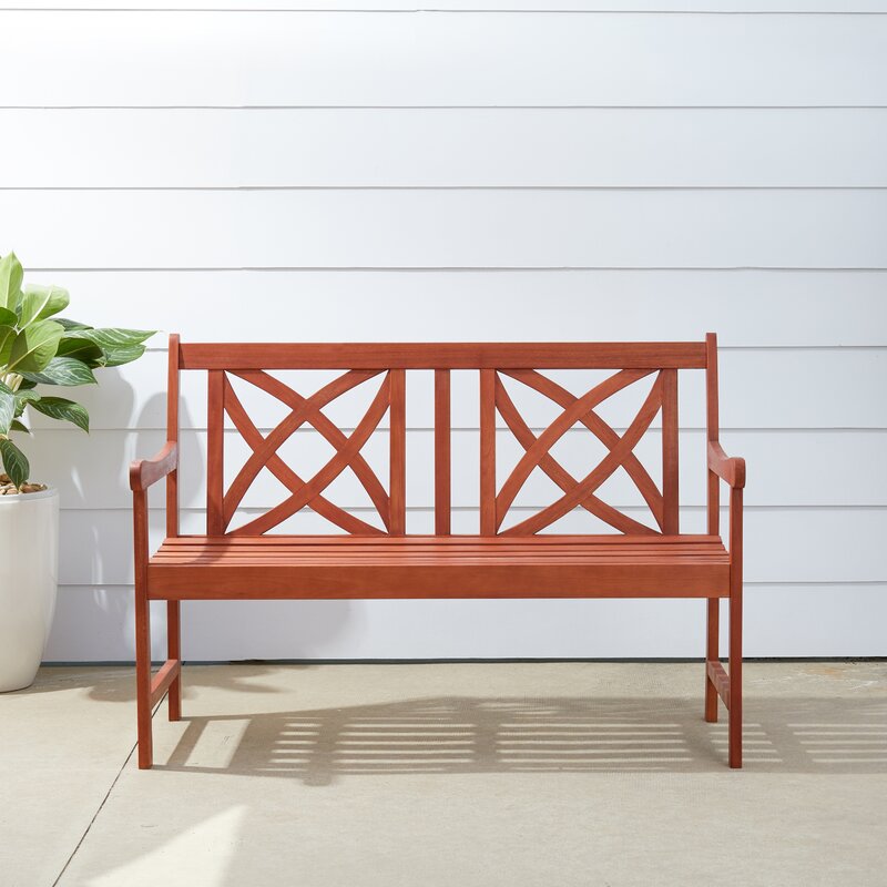 Andover Mills Maliyah Wooden Garden Bench Reviews Wayfair