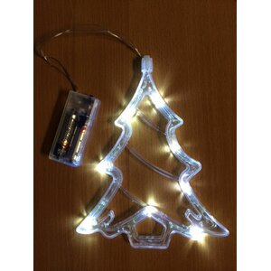 LED Battery Operated Christmas Tree Window Light