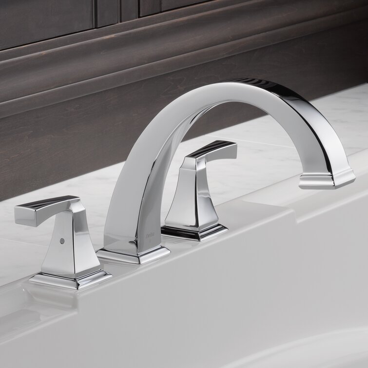 Delta T2751 Dryden 2-Handle Deck-Mount Roman Tub Faucet Trim Kit Only In Chrome 