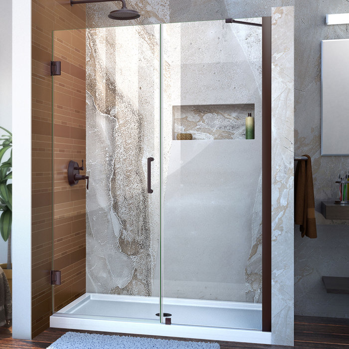 Dreamline Unidoor Hinged Frameless Shower Door With Dreamline Unidoor Hinged Frameless Shower Door With