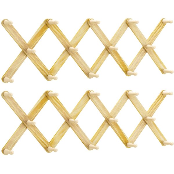 4 pcs Solid Wooden Wall Mounted Hook Peg Coat Hanger Pegs Rack Triangle Hooks 