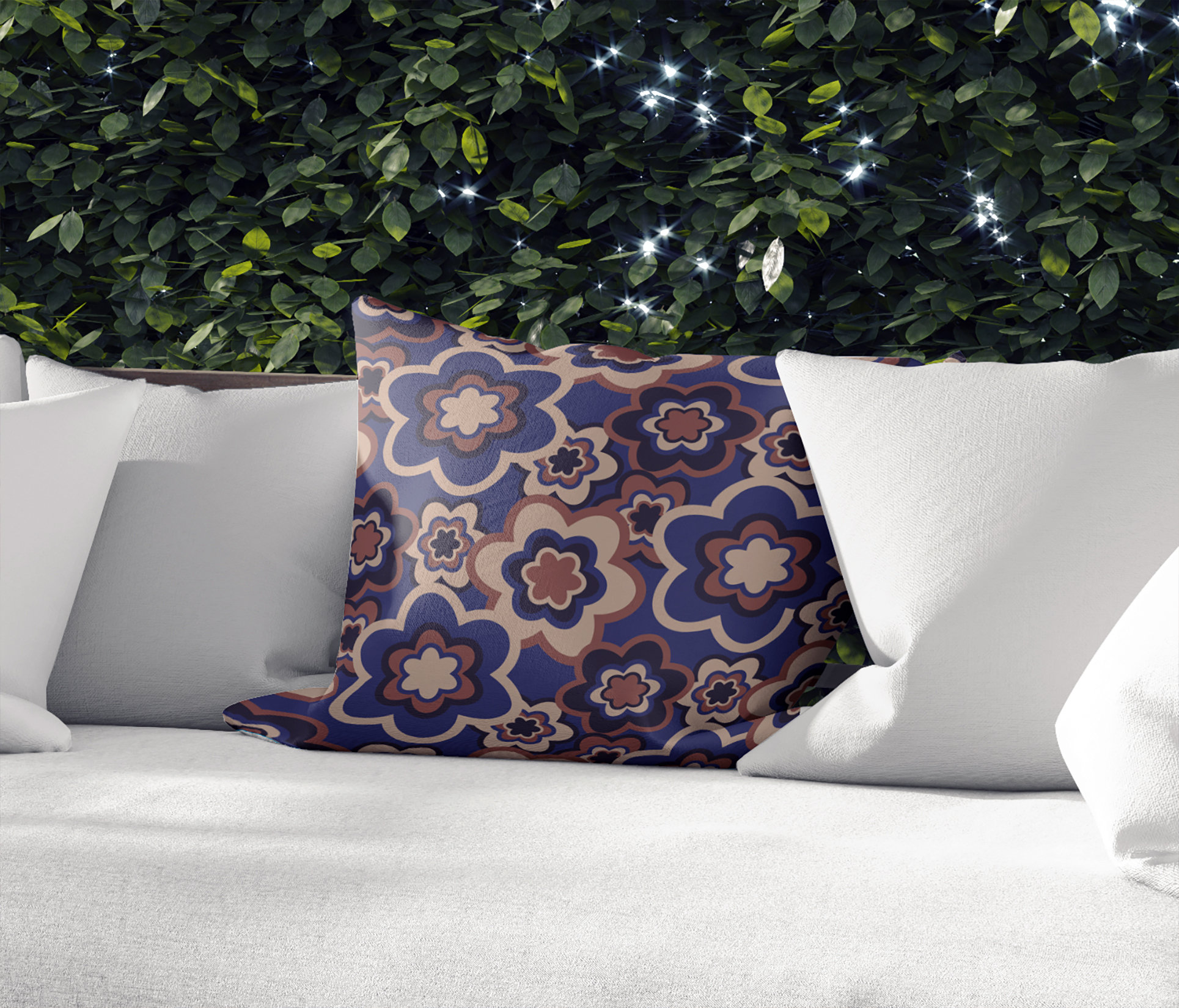 Ebern Designs Moroni Cotton Indoor Outdoor Floral Pillow Wayfair