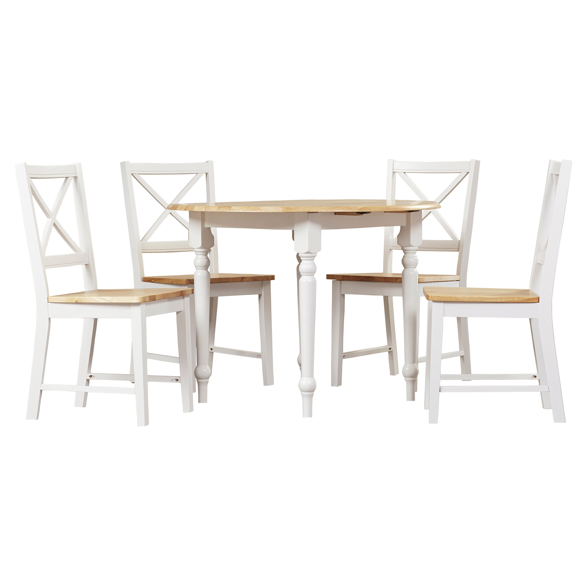 Andover Mills Powe 5 Piece Drop Leaf Solid Wood Dining Set Reviews Wayfair