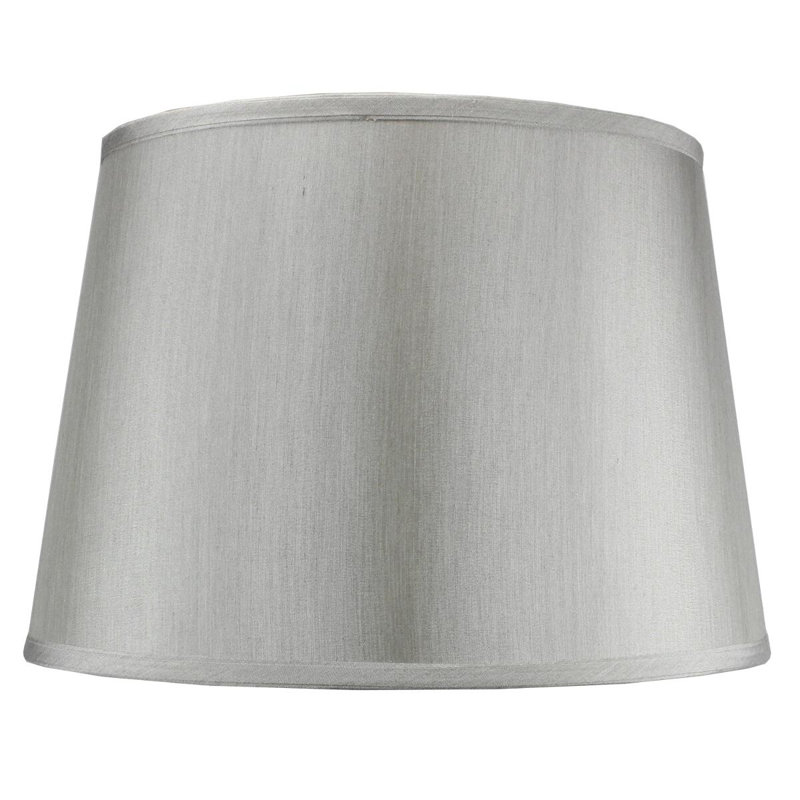 white silk drum lamp shade