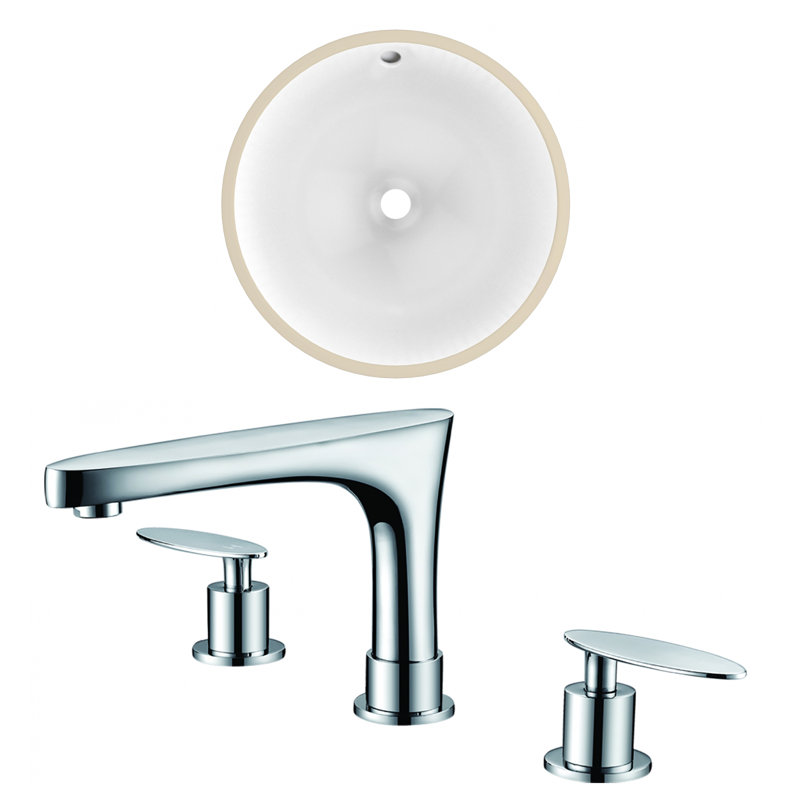 Avanities Ceramic Circular Undermount Bathroom Sink With Faucet And Overflow Wayfair