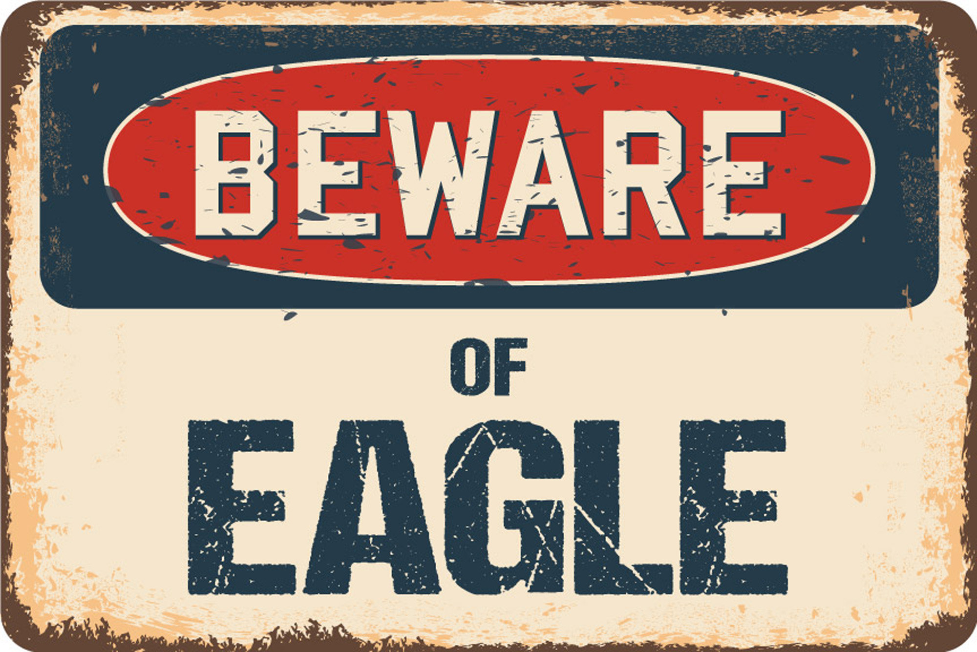 SignMission Beware of Eagle Sign Wayfair