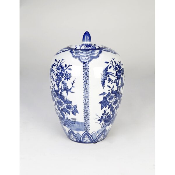 Ginger Jar Large Blue And White Chinese Statement Vase