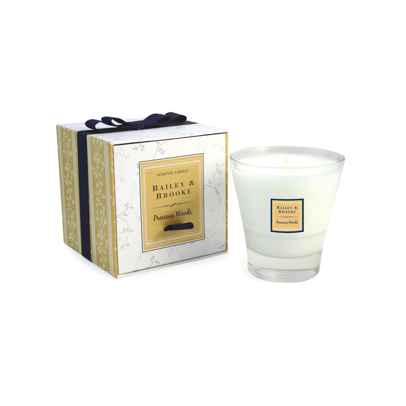 Precious Woods Filled Tumbler Glass Scented Jar Candle