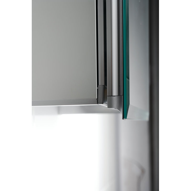 24 X 30 Recessed Or Surface Mount Frameless Medicine Cabinet With 2 Adjustable Shelves Reviews Allmodern