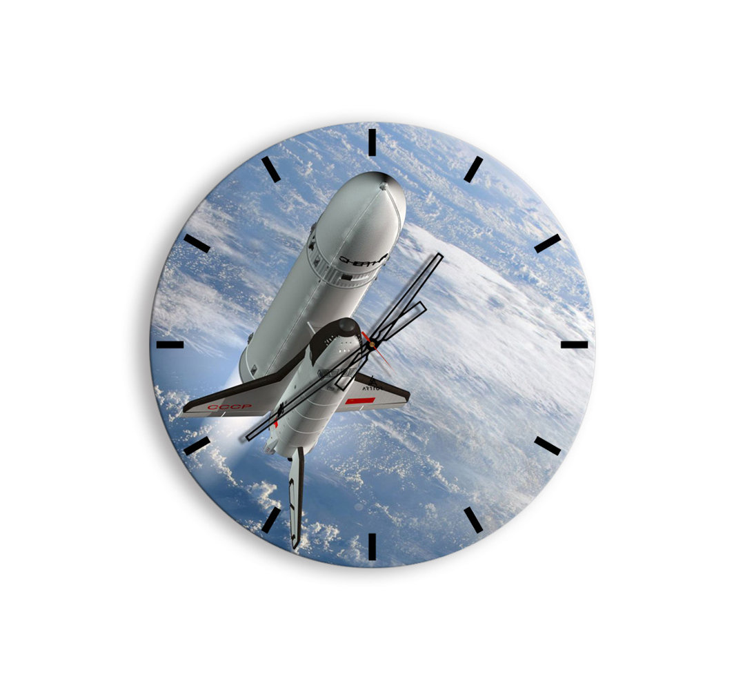 Brayden Studio Analoge Wanduhr Raiford Geräuschlos Größe: 60 cm H x 60 cm B x 0,4 cm T