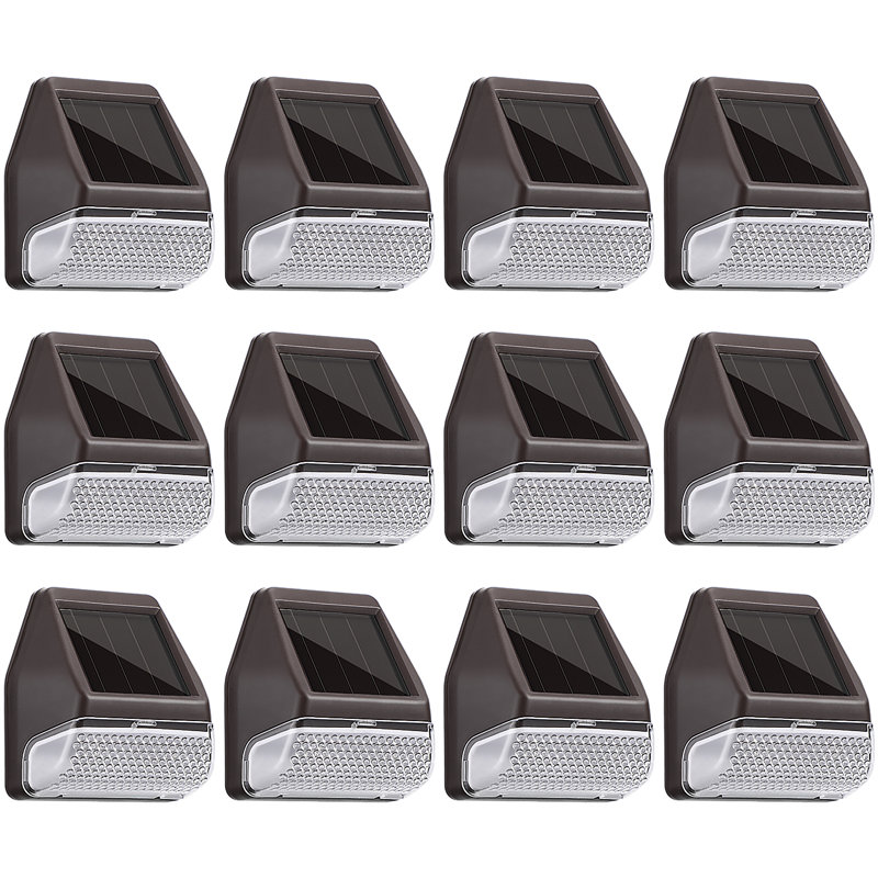 Torchstar Solar Powered Integrated Led Deck Light Pack Reviews Wayfair