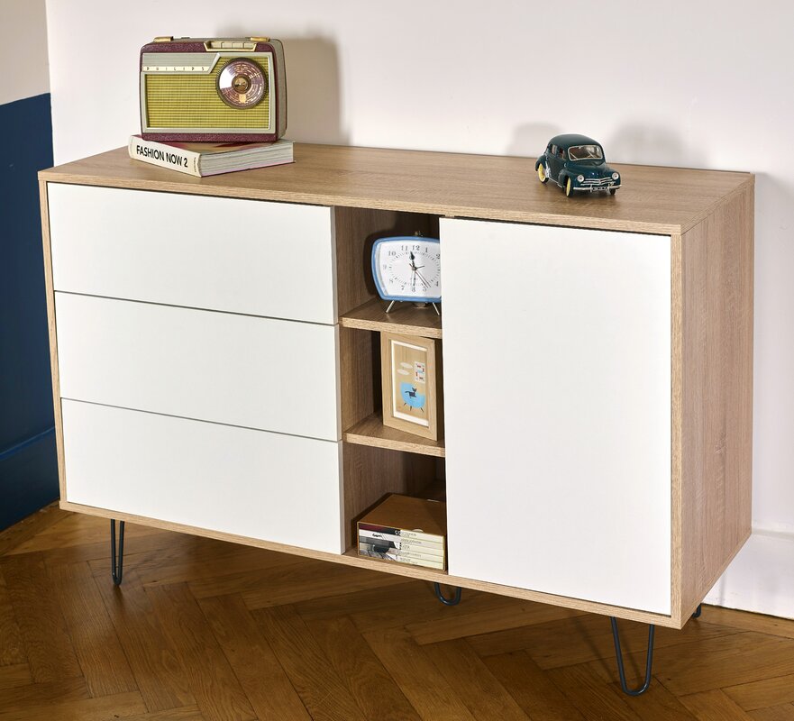 Sideboard AERO in eiche/weiß